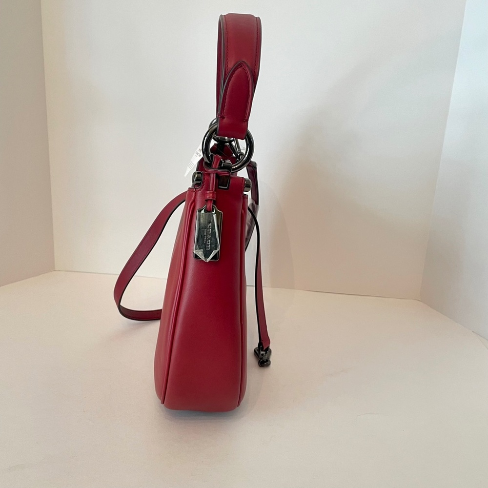 Coach Nomad Glovetanned Leather Lined Cherry Red 54446 Crossbody Bag - Picture 4 of 12